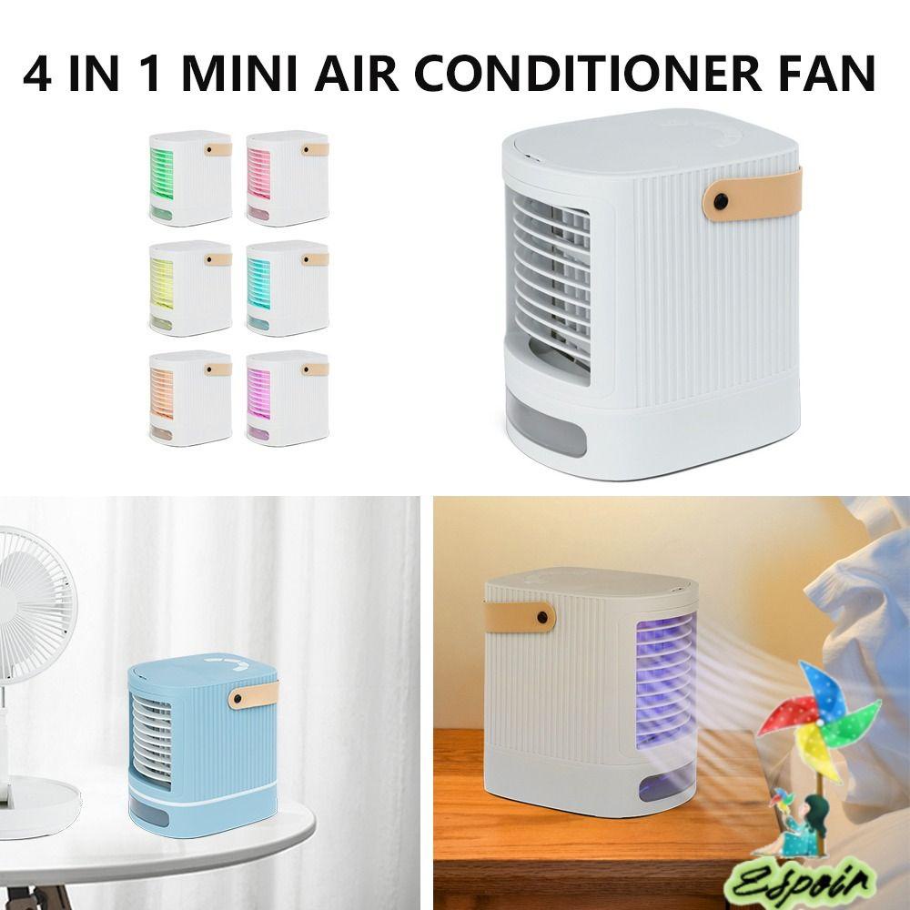 ESPO Máy Điều Hòa Không Khí Có Đèn Chuyển Đổi Tốc Độ Trắng Kèm Sạc USB Tùy Chỉnh Tiện Dụng Cho Văn Phòng / Xe Hơi /