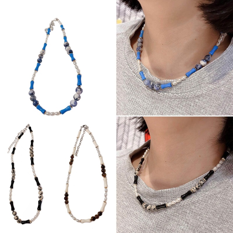 Vòng Cổ Choker Ngọc Trai Đá Tự Nhiên Đơn Giản Thời Trang