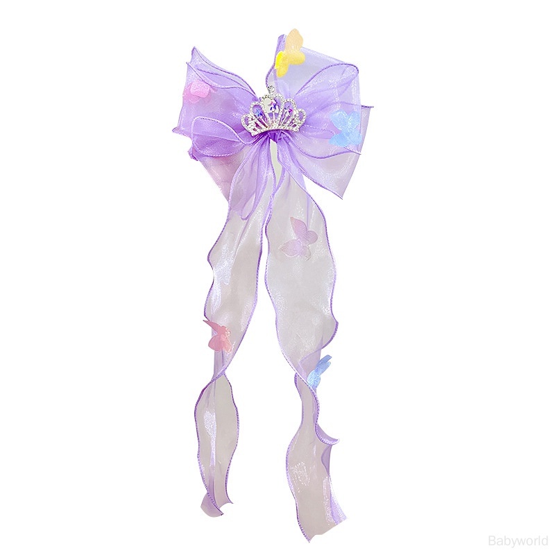 Kẹp Tóc Hình Vương Miện Phối Lưới Xinh Xắn Cho Bé Gái