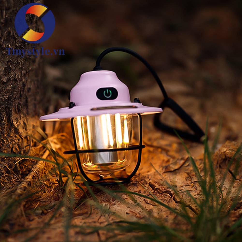 Đèn LED Cắm Trại 2000mAh IPX4 Sạc USB Phong Cách Vintage