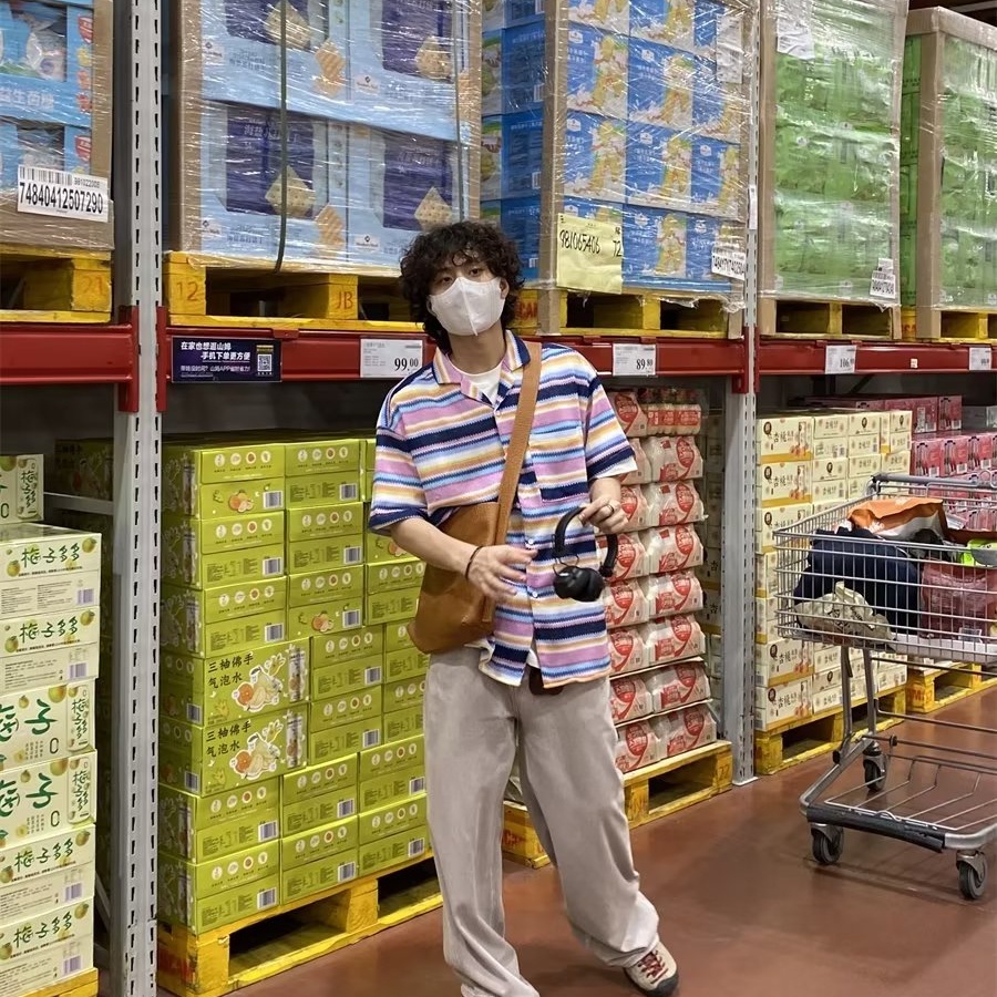 Oro 'S Shop Áo Sơ Mi Tay Ngắn Phong Cách Đường Phố Retro Mỹ Thời Trang Cho Nam