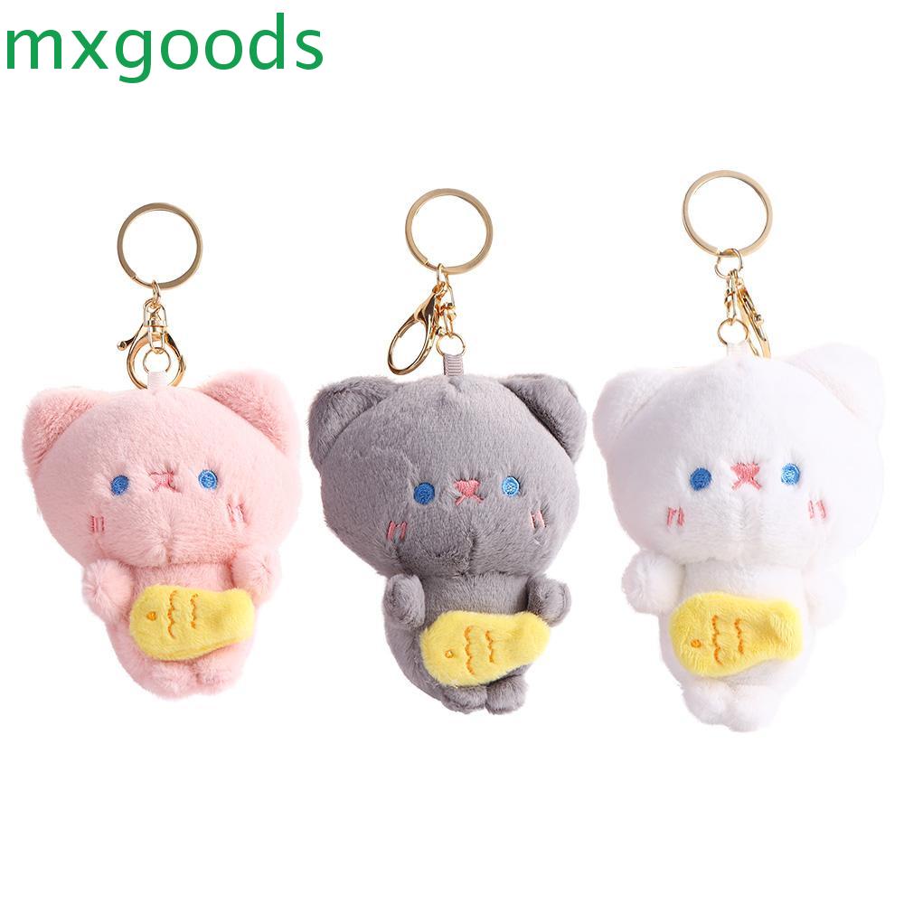 MXGOODS Móc Chìa Khóa Hình Mèo Bằng Cotton PP Dễ Thương Giá Đỡ