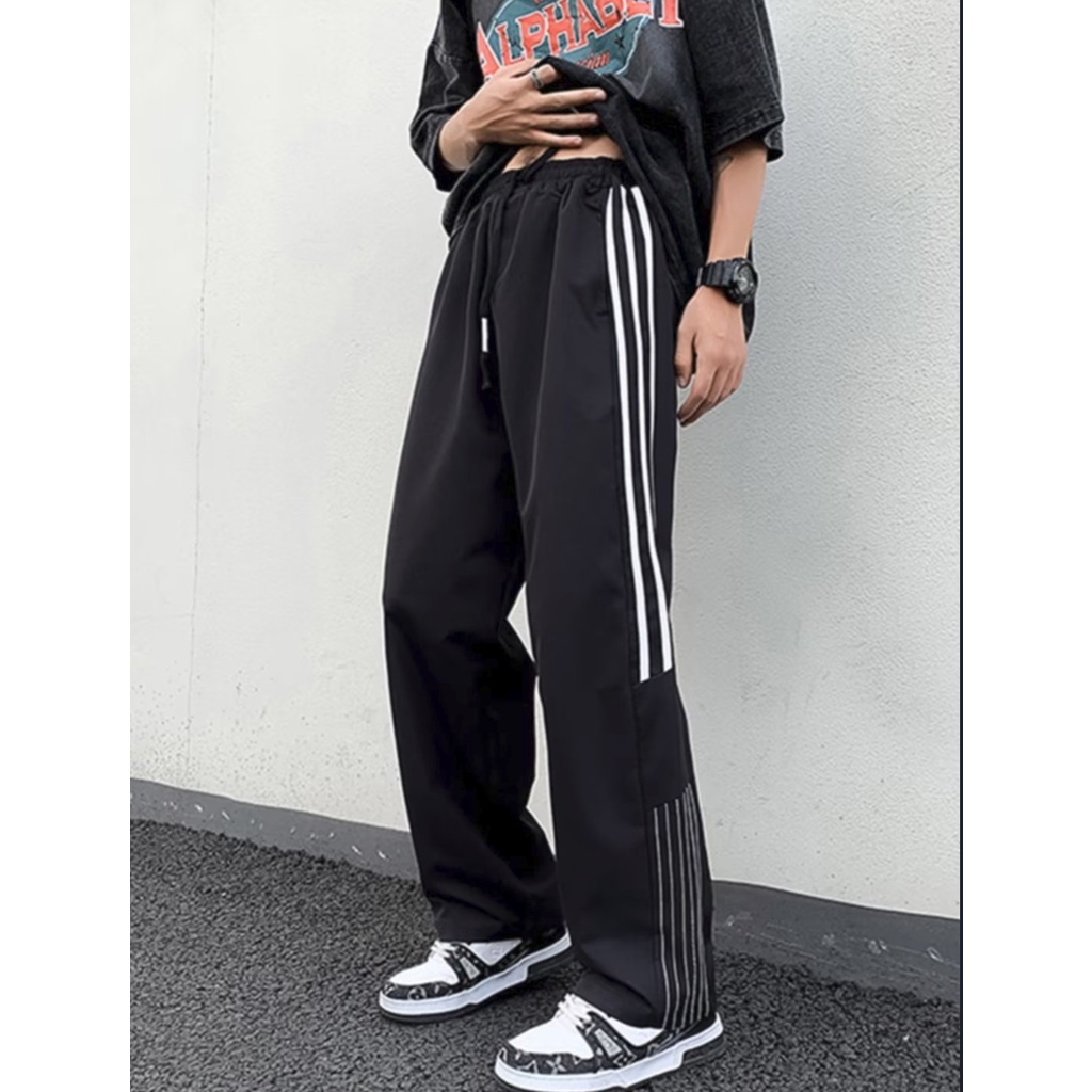 Quần Dài Vải Lụa Lạnh Mỏng Nhanh Khô Ống Rộng Thời Trang Mùa Hè Cho Nam