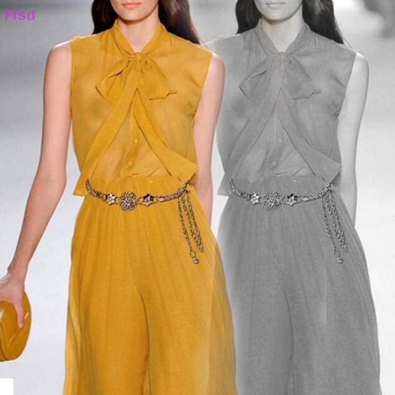 Thắt Lưng Dây Xích Bằng Kim Loại Thanh Lịch Thời Trang