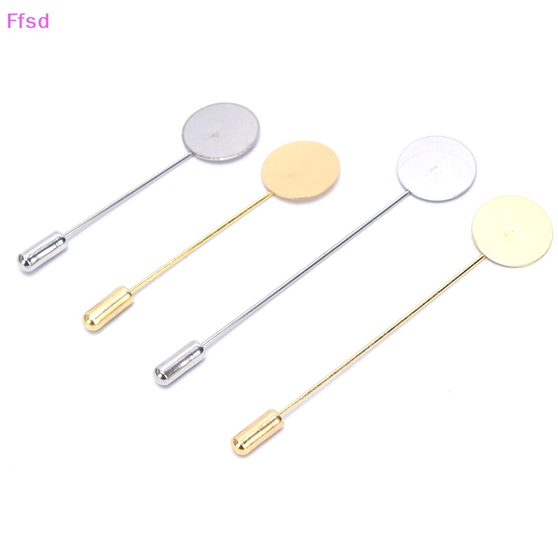 {Ffsd} Set 10 Ghim Cài Áo Nền Trơn Hình Khay Để Trang Sức DIY