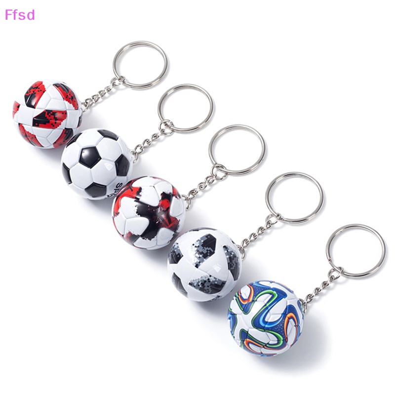 Móc Khóa Da PU Hình Quả Bóng Đá Thời Trang Cho Nam Nữ