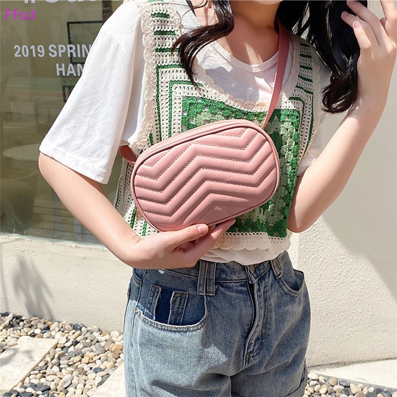 Túi Đeo Chéo Da PU Màu Trơn Thêu Họa Tiết Thời Trang Cho Nữ