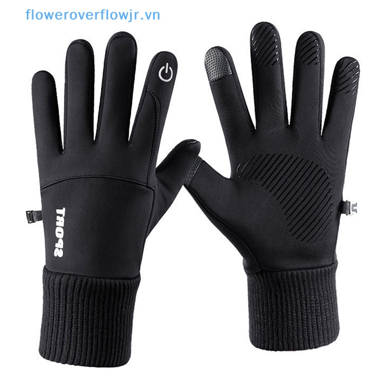 Đôi Găng Tay Thể Thao Mùa Đông Chống Nước Có Thể Chạm Màn Hình Cảm Ứng Chống Trượt Giữ Ấm Cho Nam