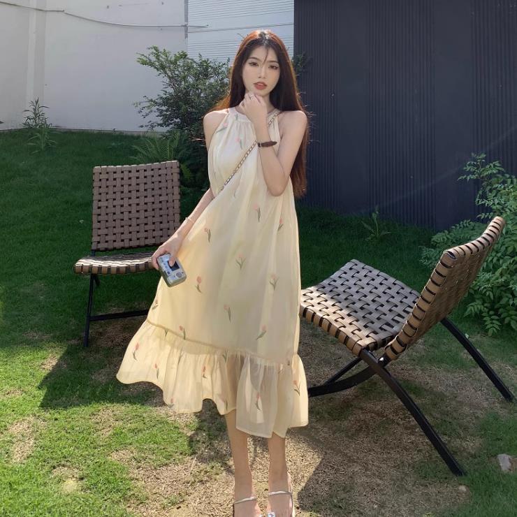 Đầm Hai Dây Dáng Rộng Thêu Hoa Phong Cách Pháp Cổ Điển Thời Trang Cho Nữ 6.3