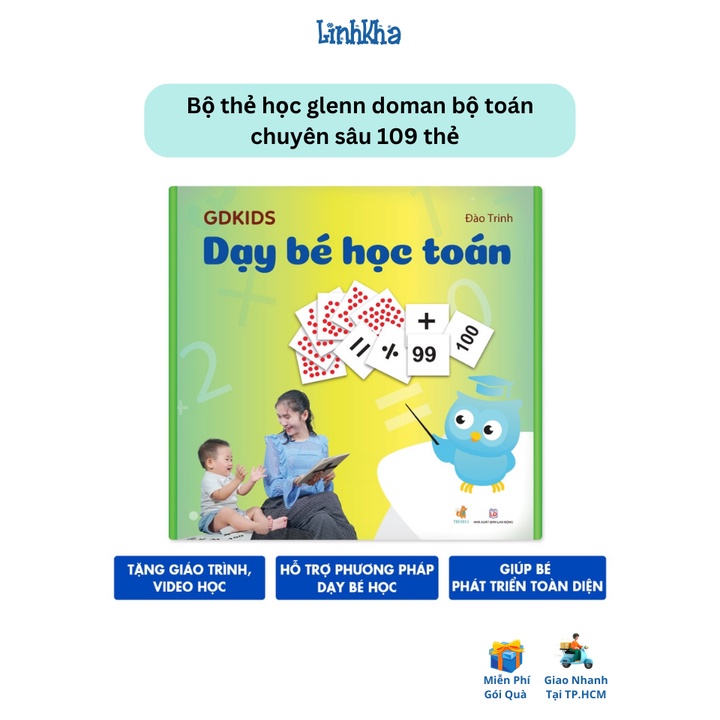 Flashcard Glenn Doman Bộ chuyên sâu GDKIDS - Dạy bé học toán 109 thẻ Dotcard (TN Books)