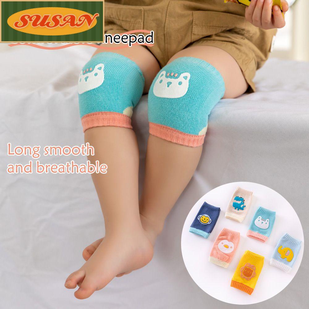 SUSANS 1 Cặp Vớ Giữ Ấm Đầu Gối Chống Trượt Dễ Thương Cho Bé