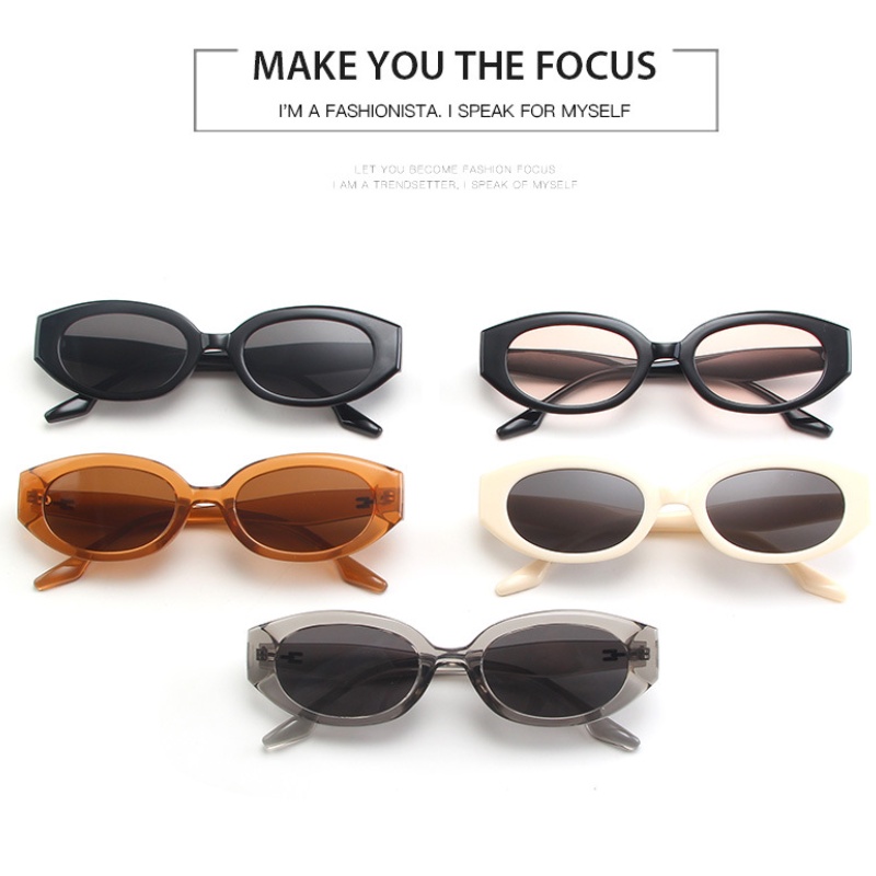 Kính Mát Gọng Oval Nhỏ Y2K Thời Trang Cho Nam Nữ