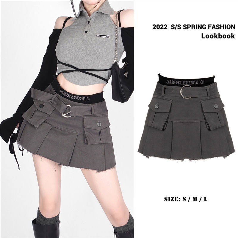 Chân váy Chân váy jean Chân Váy Bò váy nữ Chân Váy Chữ A 2023 New Style JL07120013
