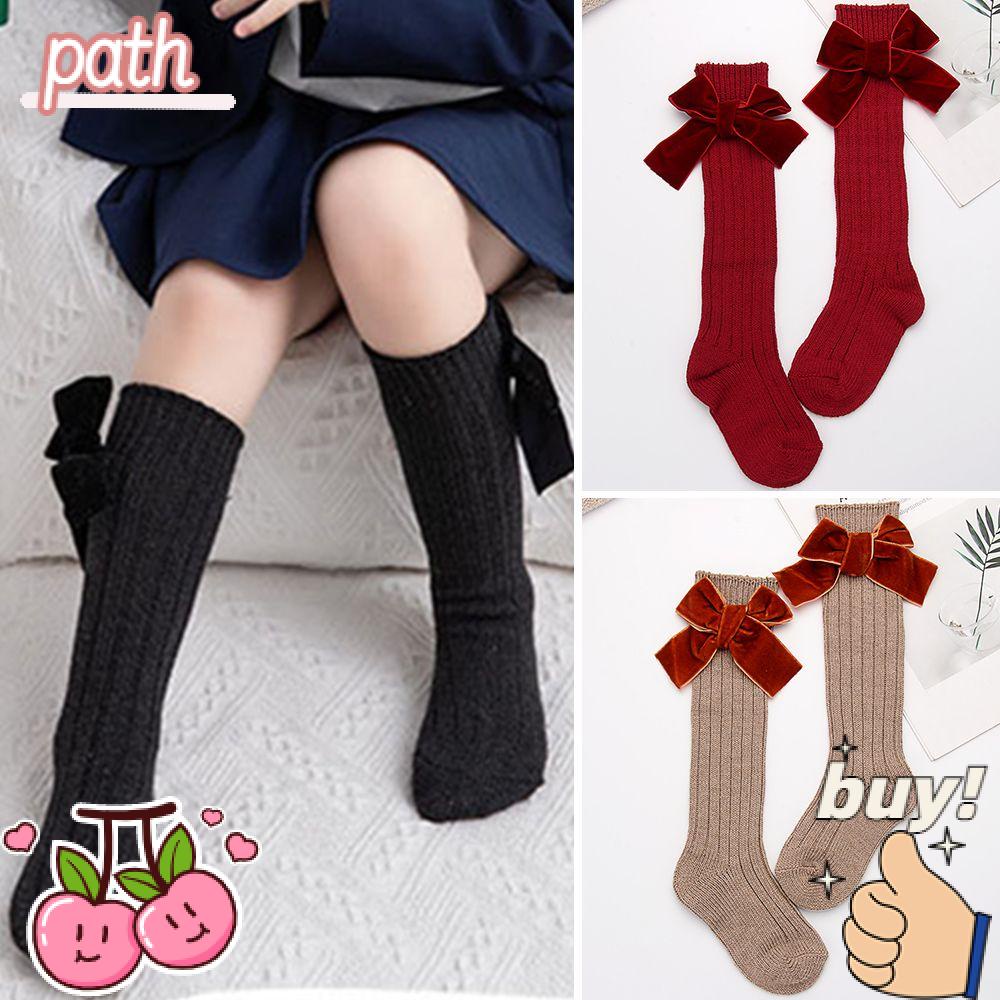 PATH Vớ Cotton Mềm Mại Thoáng Khí Đính Nơ Dễ Thương Cho Bé