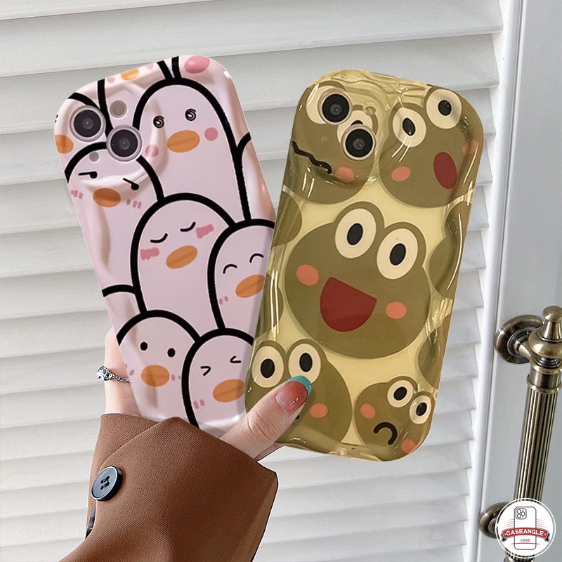 Ốp Điện Thoại Mềm Hình Vịt / Ếch 3D Cho Oppo A15 A7 A96 A17 A1K A95 A16 A57 A9 A77S A54 A74 A17K A5s A77 A55 A16s A76 A12 A31 A3s A5 A53 2020 A52 A15s