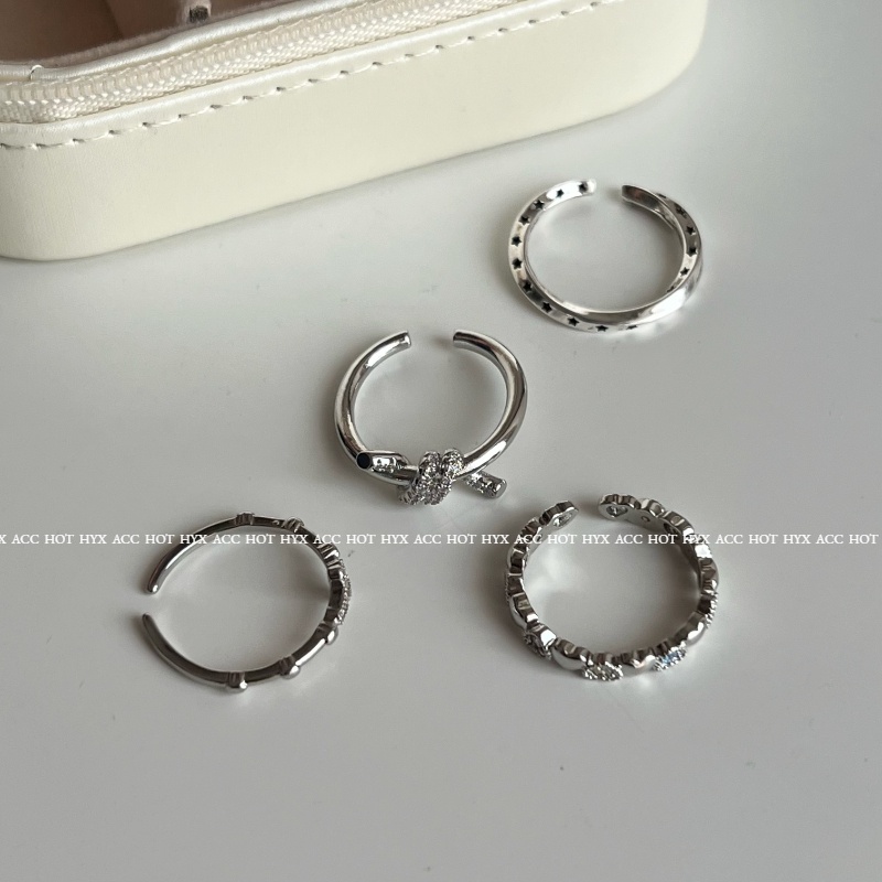 Nhẫn Đan Chéo Hình Ngôi Sao Phong Cách Cổ Điển Dành Cho Nữ