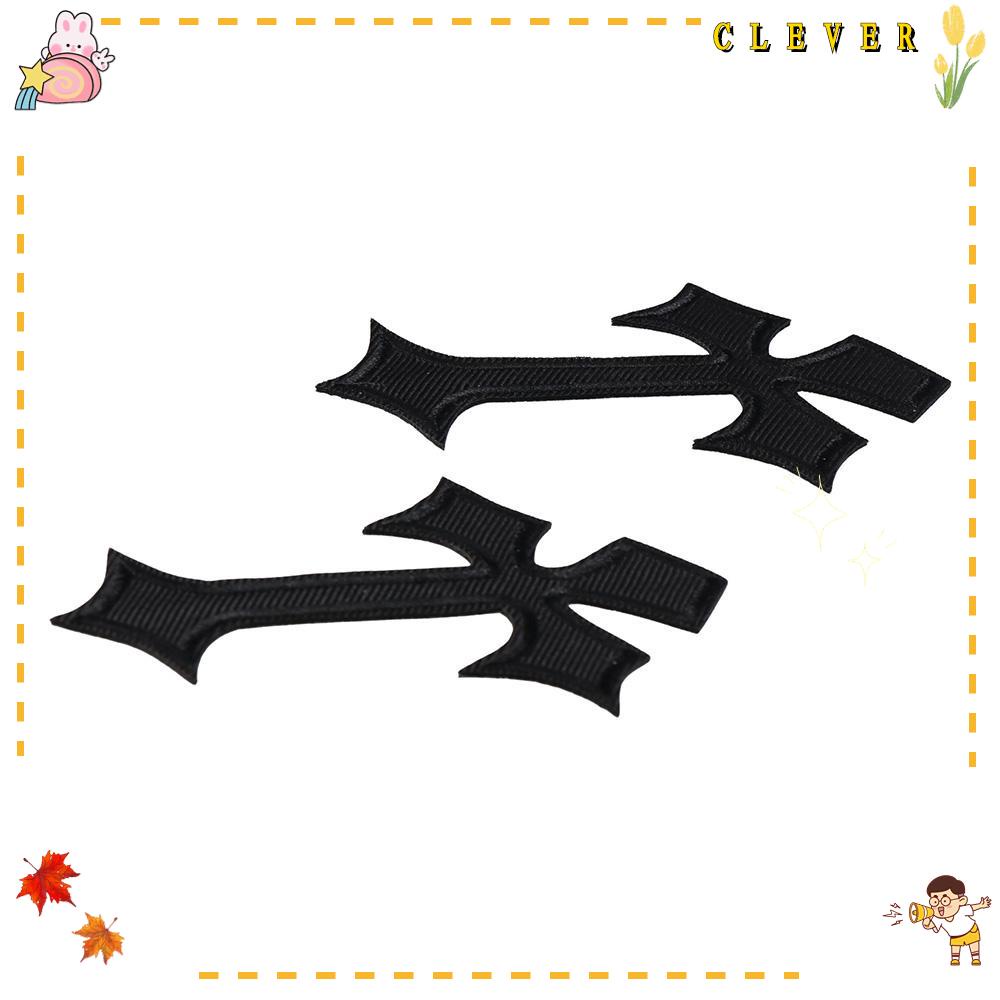 CLEVER Bộ 20 Miếng Vá, Màu Đen, Thêu Trên Mũ