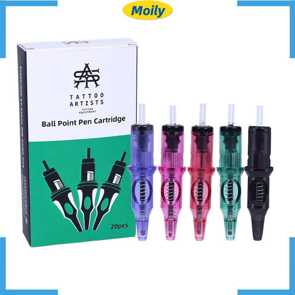MOILYVN Set 20 Bút Bi 5 Màu Dành Cho Người Mới Tập Xăm