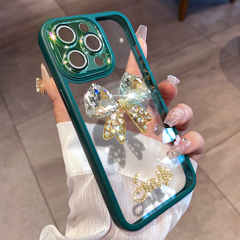 Ốp Điện Thoại Cứng Chống Rơi Hình Bướm Đính Đá Lấp Lánh Cho iPhone 11 13 Pro 14 Pro max 12pro max 11pro max