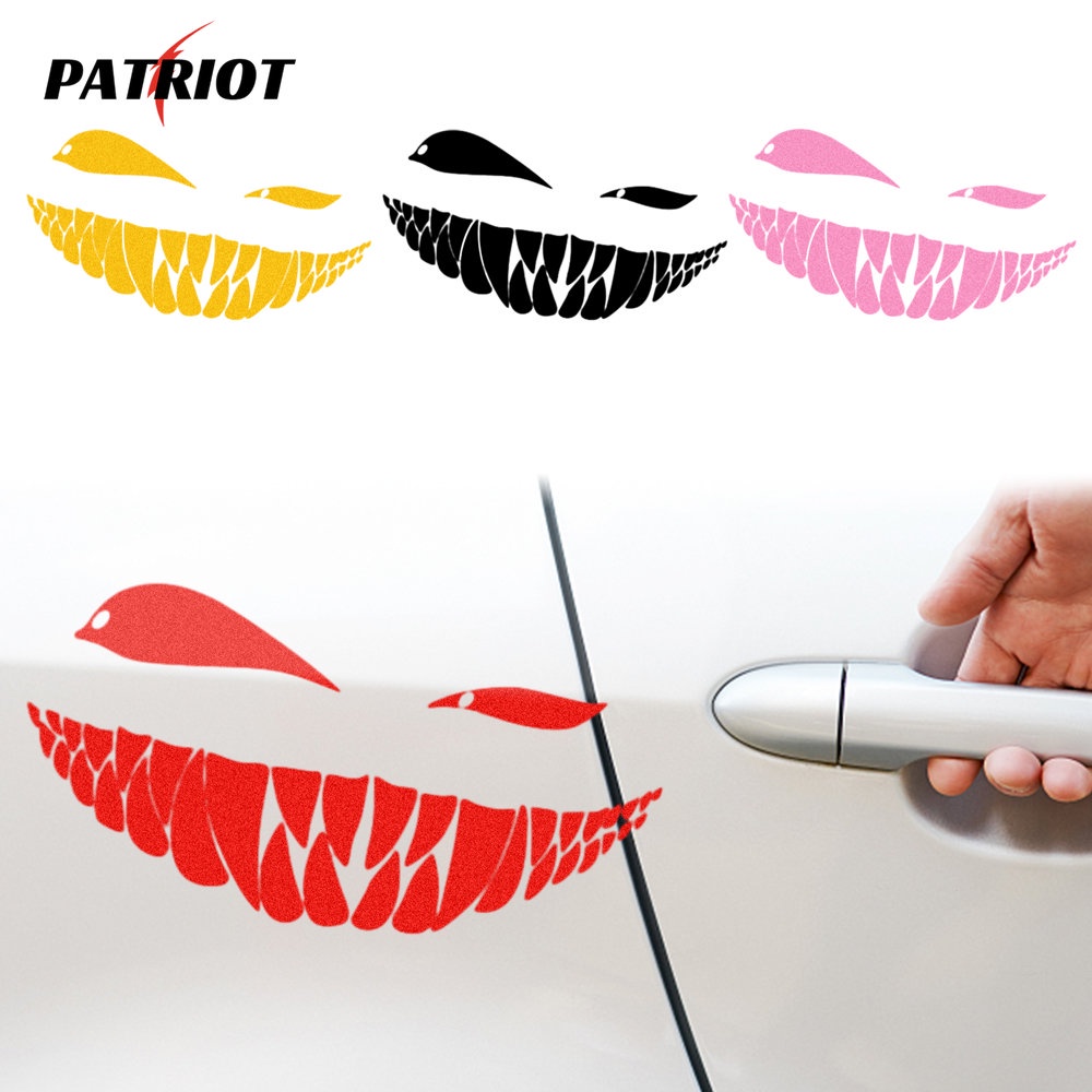 Miếng Dán Trang Trí Xe Hơi / Xe Máy Hình Mặt Cười Kinh Dị Vui Nhộn Chống Thấm Nước