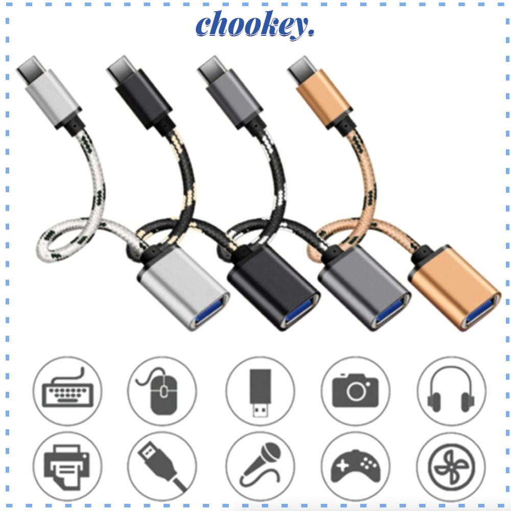 CHOOKEY Bộ Chuyển Đổi OTG Type C Sang USB 3.1 4 Màu Tùy Chọn Cho Điện Thoại Di Động