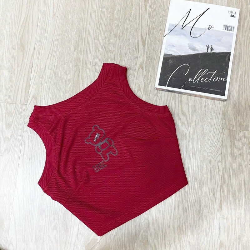 ÁO Thun 3 lỗ Sát Nách Croptop in hình gấu alohashop91