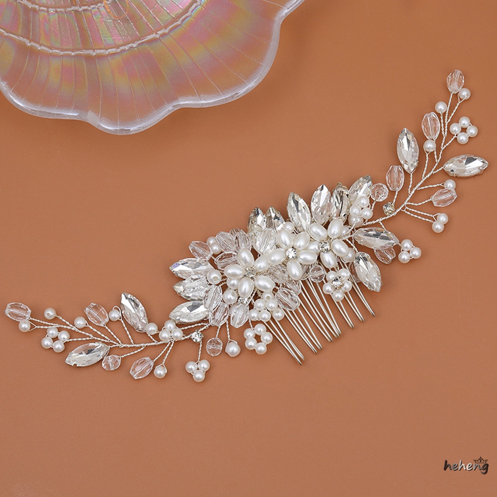 Lược Cài Tóc Bằng Hợp Kim Bạc Đính Đá