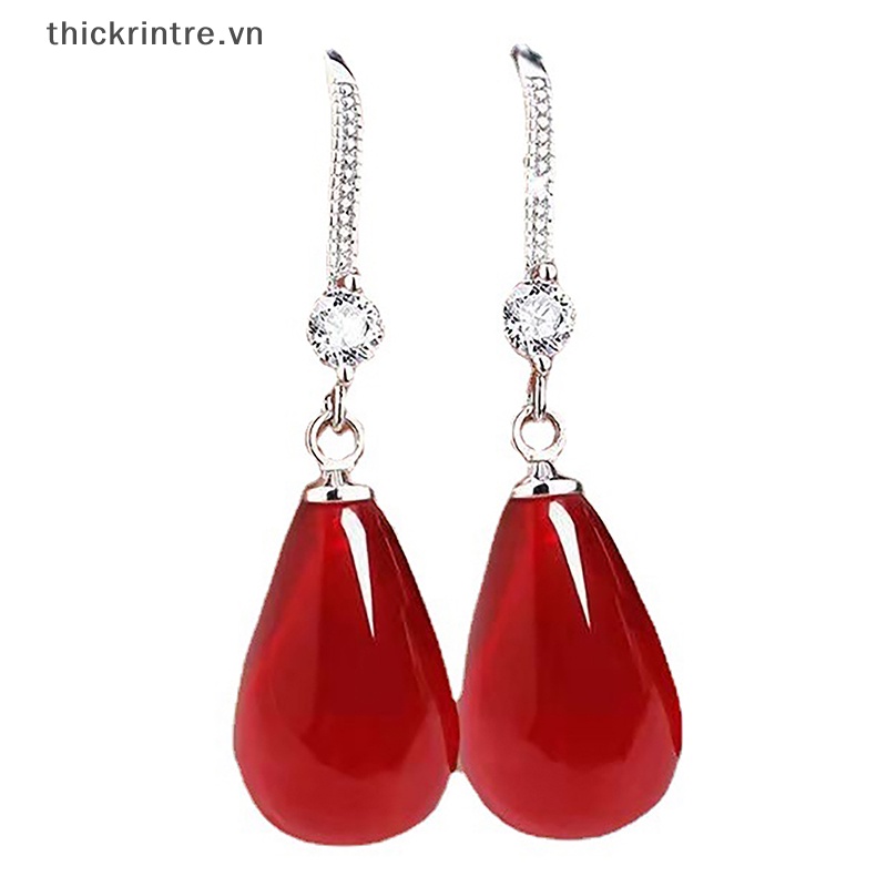 Bông Tai Hình Giọt Nước Bằng Nhựa Resin Thời Trang Cho Nữ