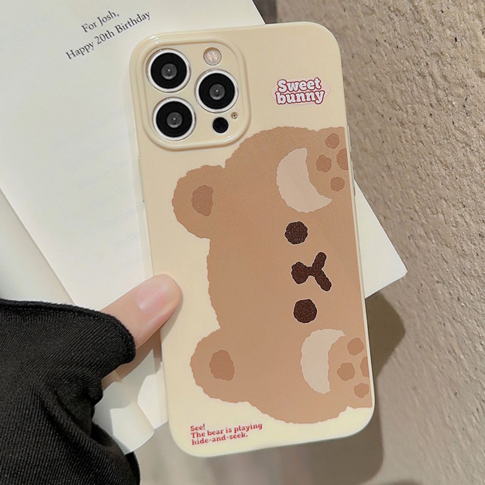 Ốp Điện Thoại TPU Mềm Chống Sốc In Hình Thỏ Hoạt Hình Dễ Thương Cho IPhone 11 12 13 14 Pro Max