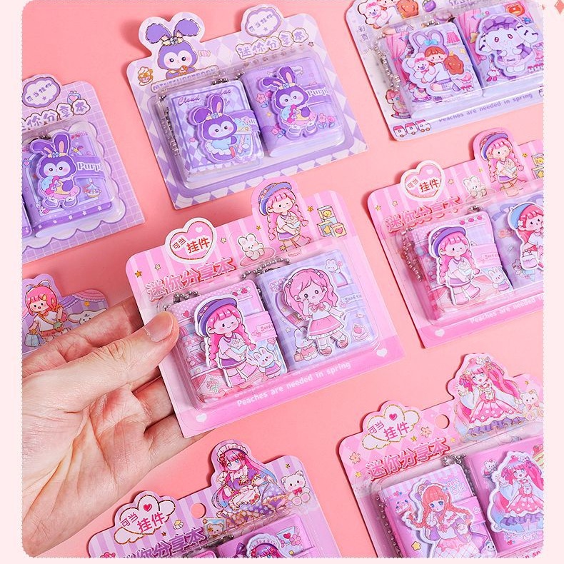 Sổ Tay Bỏ Túi Mini Họa Tiết Hoạt Hình Dễ Thương Dành Cho Nữ