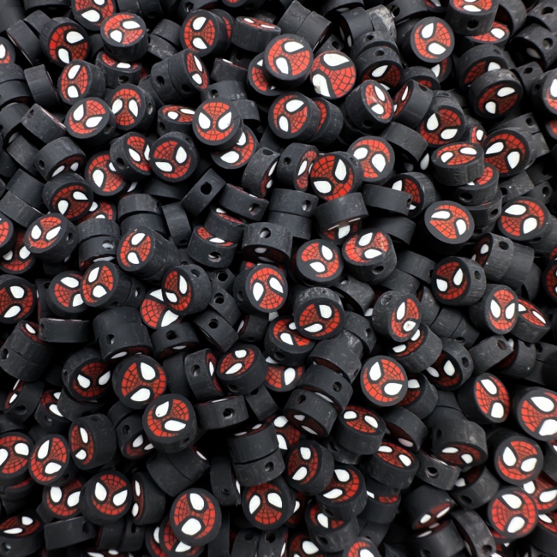 Set 30 Hạt Đất Sét Polymer 10mm Hình Siêu Anh Hùng Marvel Làm Trang Sức Thủ Công