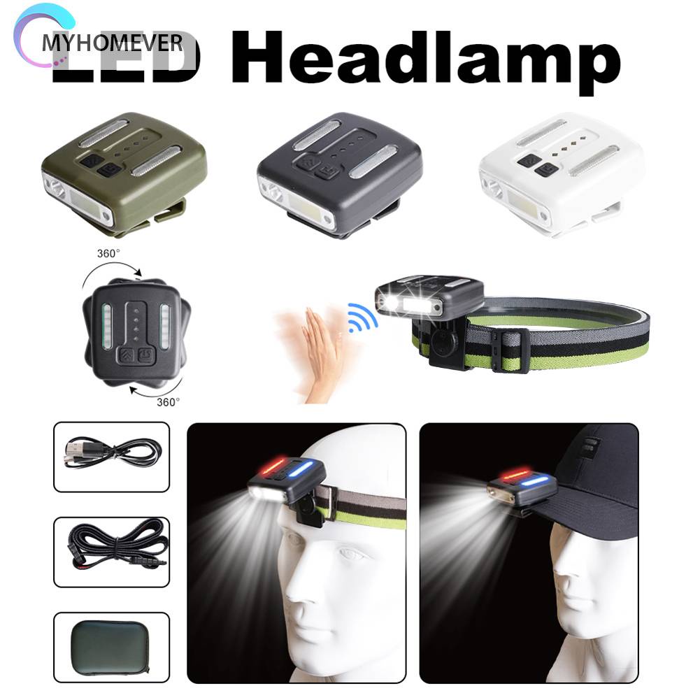 Đèn Pin Đeo Trán 400LM 1200mAh IPX4 Chống Thấm Nước