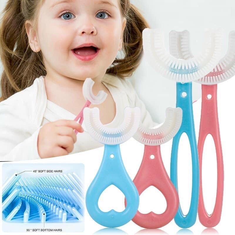 [Ảnh thật] Bàn chảy đánh răng chữ U cho bé