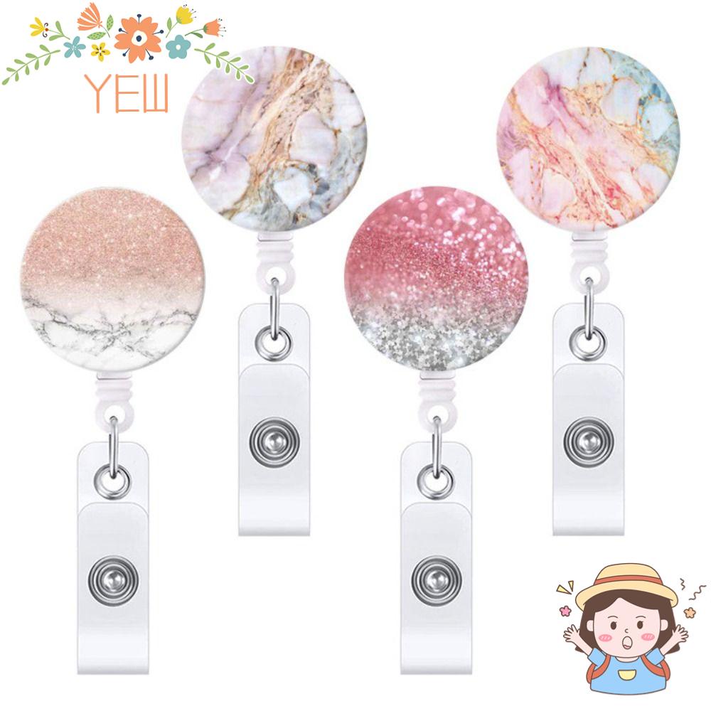 YEW Set 4 Móc Chìa Khóa ABS Có Thể Thu Gọn Siêu Bền Màu Sắc Tiện Dụng Cho Văn Phòng