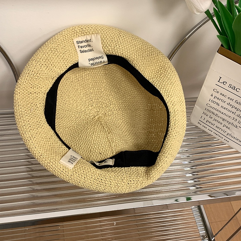 Mũ Beret Dệt Kim Mỏng Thoáng Khí Thời Trang Mùa Hè Phong Cách Nhật Bản Cho Nữ