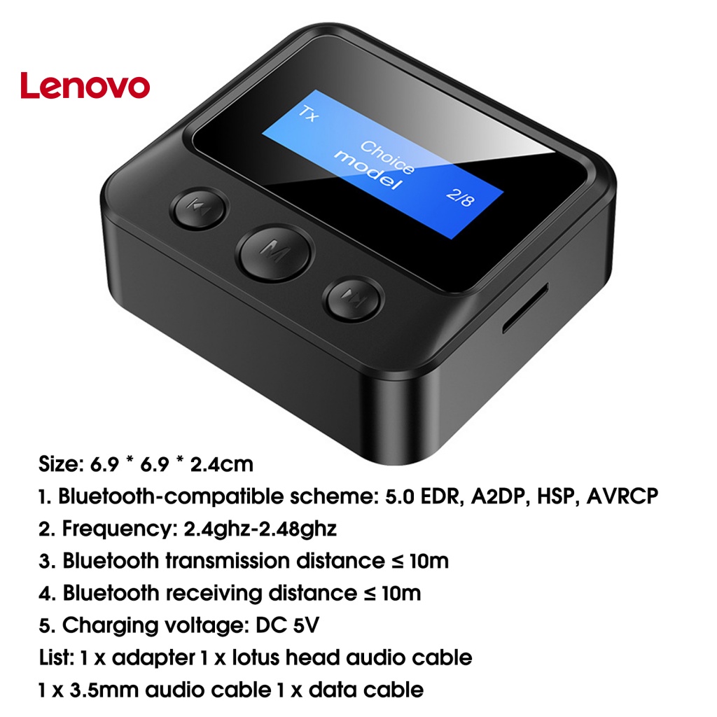 Bộ Nhận Tín Hiệu Âm Thanh Không Dây Bluetooth 5.0 Màn Hình LCD Kỹ Thuật Số