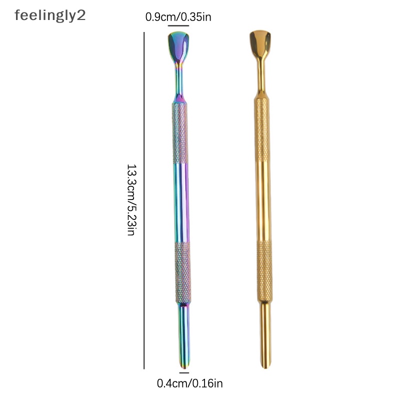 1 Cây Đẩy Biểu Bì Hai Đầu Bằng Thép Không Gỉ Dùng Để Làm Móng Nghệ Thuật