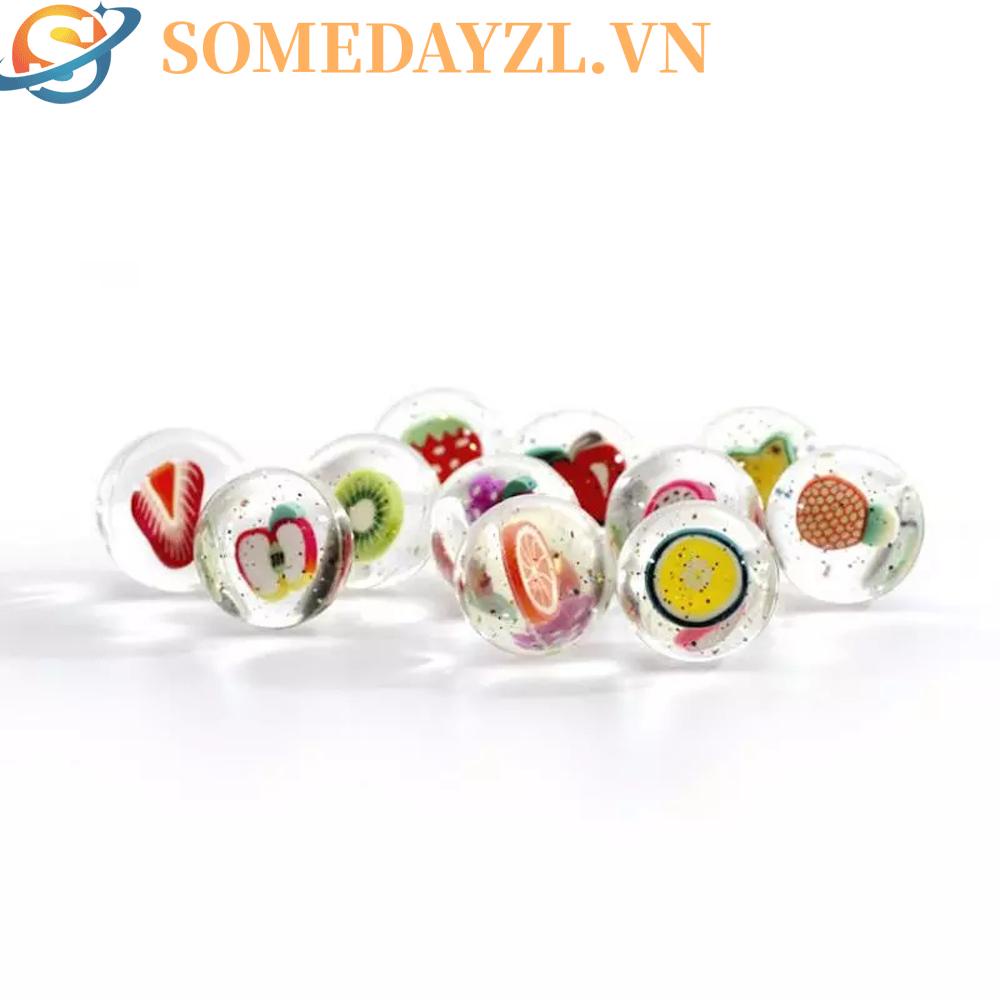 SOMEDAYZL Set 10 Bóng Nảy Trong Suốt Cho Bé Chơi Khi Tắm