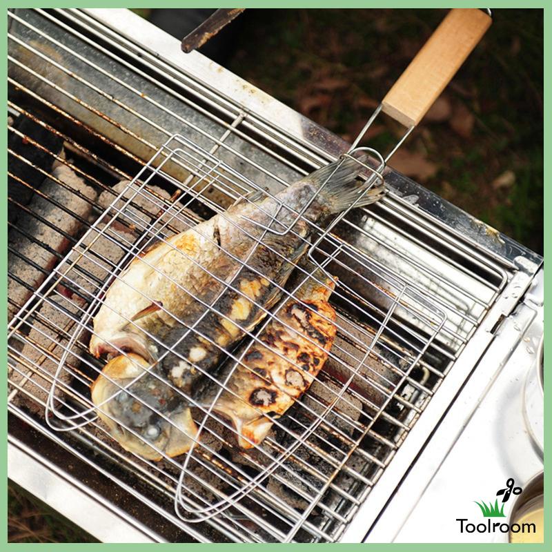 Bộ Dụng Cụ Hỗ Trợ Nướng Bbq Với Tay Cầm Bằng Gỗ Tiện Dụng Cho Tiệc Tùng / Cắm Trại