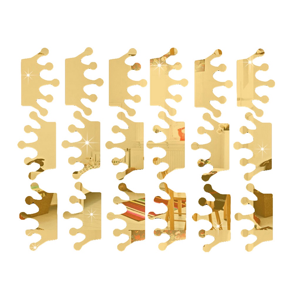 Bộ 18 Miếng Dán Tường Bằng Acrylic Tráng Gương Hình Đám Đông Độc Đáo Trang Trí Nhà Cửa / Khách Sạn