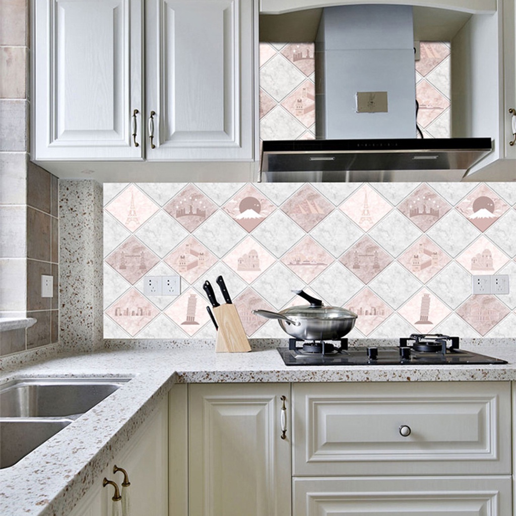 Miếng Dán Tường Chống Dầu Chống Ẩm Chống Nấm Mốc Trang Trí Nhà Bếp