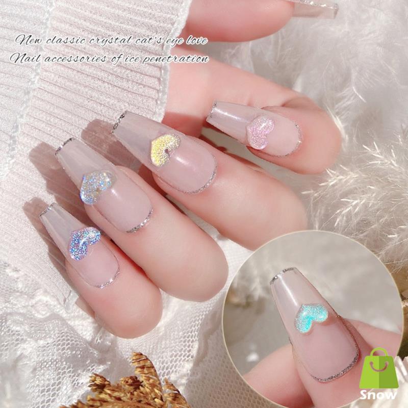 Bộ 100 HạT ĐíNh Trang Trí MóNg 3D Trong SuốT