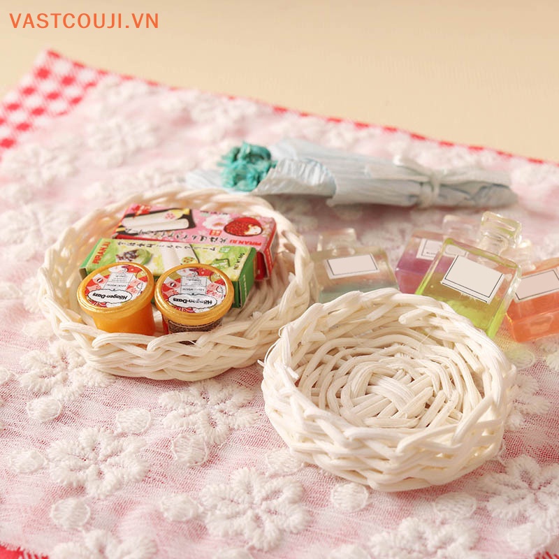 Giỏ Đựng Trái Cây / Thức Ăn Trang Trí Nhà Búp Bê Tỉ Lệ 1: 12