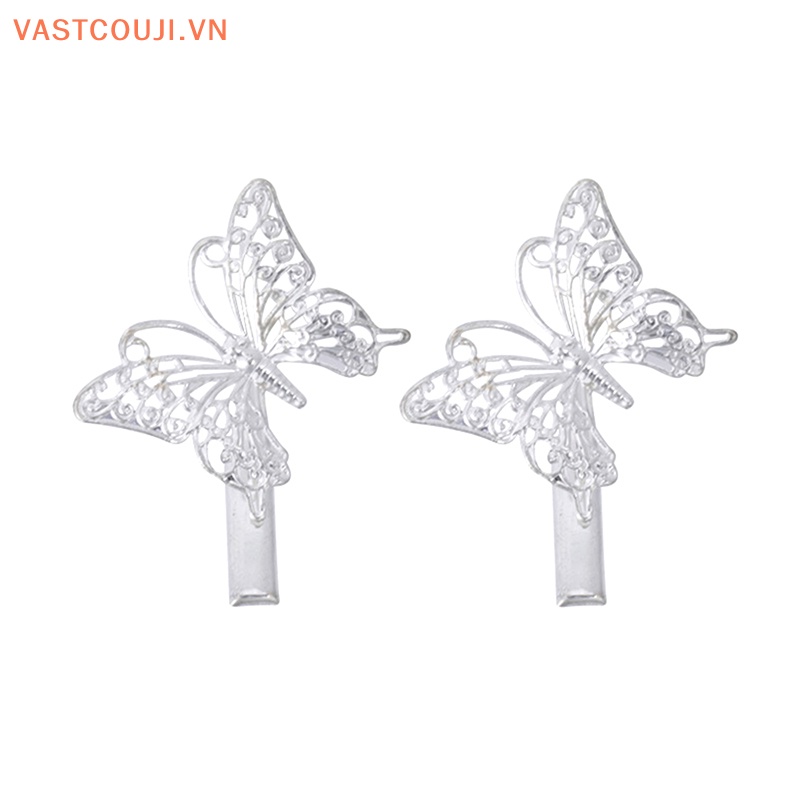 Kẹp Tóc Hình Bướm Bằng Bạc Phong Cách Vintage Cho Nữ
