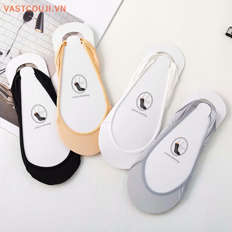 1 Đôi Vớ Thuyền Bằng Silicon Chống Trượt Thời Trang Mùa Hè Cho Nữ