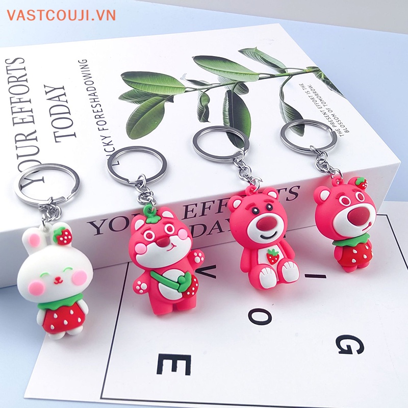 Móc Khóa Hình Gấu 3D Dễ Thương