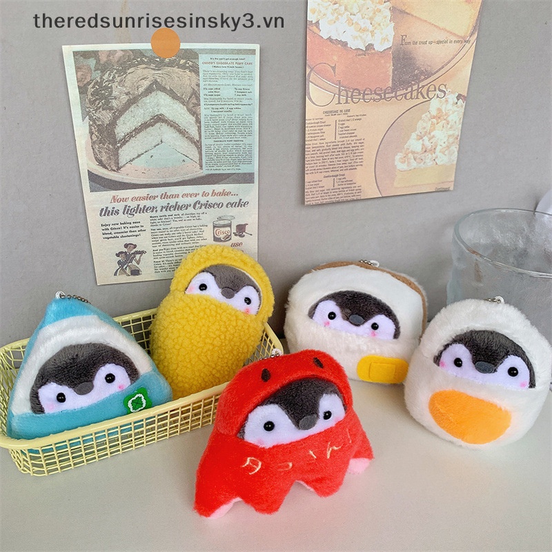 Móc Khóa Hình Chim Cánh Cụt Nhồi Bông Mềm Mại Đáng Yêu