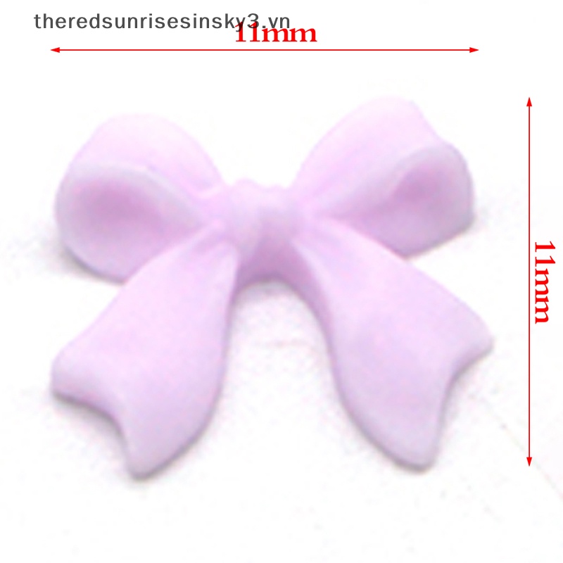 Bộ 50 HạT ĐíNh Trang Trí MóNg HìNh Nơ 3D 11x11mm