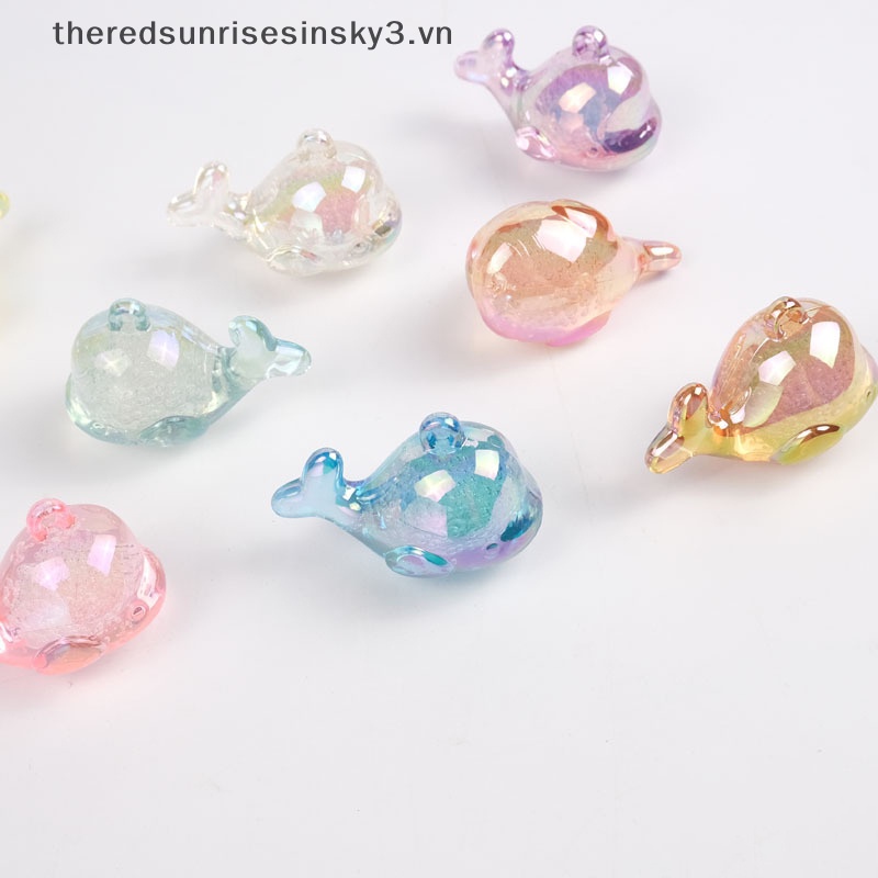 # # Thời Trang DIY Acrylic Đầy Màu Sắc Kiểu Cá Voi Nhỏ Mạ AB Đầy Màu Sắc
