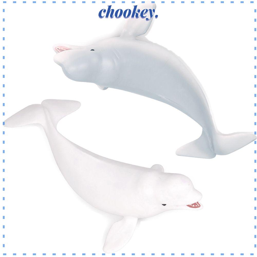 CHOOKEY Mô Hình Cá Voi Trắng Tự Nhiên Đồ Chơi Giáo Dục Nhận Thức Sớm Cho Bé